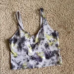 Lululemon Athletica Align Tie-Dye Sports Bra - Black, Gray, Yellow